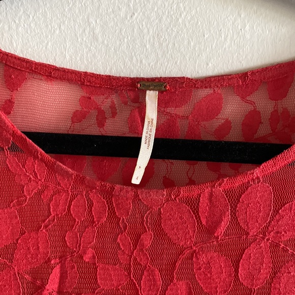 Free people Red Lace Dress - Picture 5 of 6